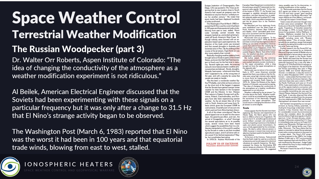 Ukraine as a U.S. puppet for weather-, earthquake- and biological warfare against the Soviet Union and Russia.