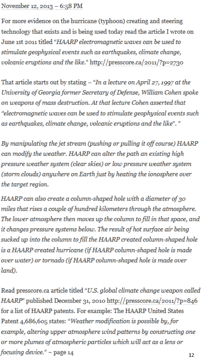 HAARP weather warfare