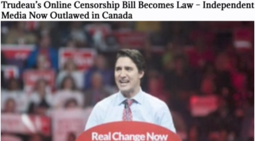 Trudeau fears independent news ...why?