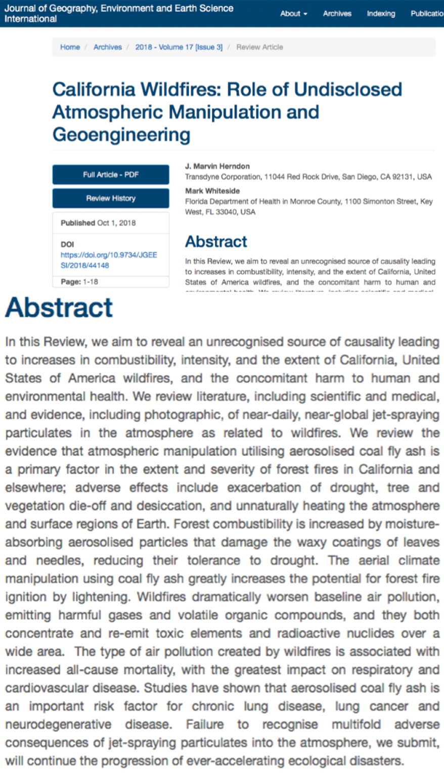 Chemtrail chemicals when fallen onto forests create hotter fires