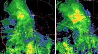 Rain weather front pushed away from Southern California went down to snow in Mexico and Texas