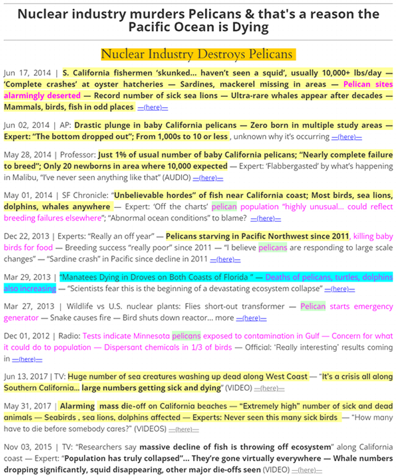 Nuclear industry destroys life in & around the Pacific Ocean