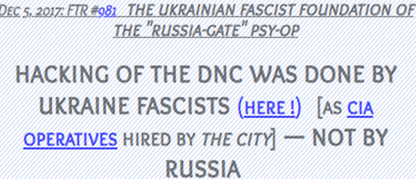 Hacking of DNC NOT done by Russia, done by Ukraine CIA-contractors.