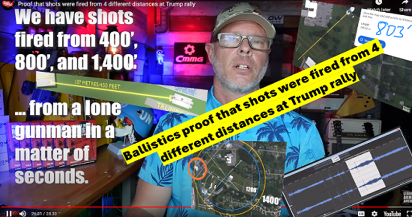 Trump shooter ballistics proves shots from 4 different distances