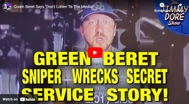 Green Beret sniper wrecks Secret Service cover-up