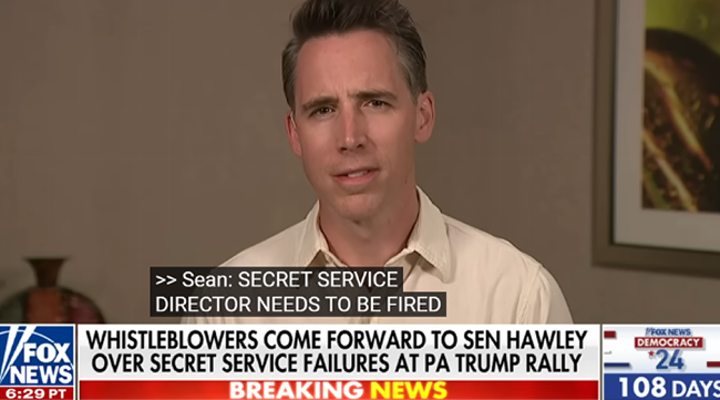 Josh Hawley s**ts his pants