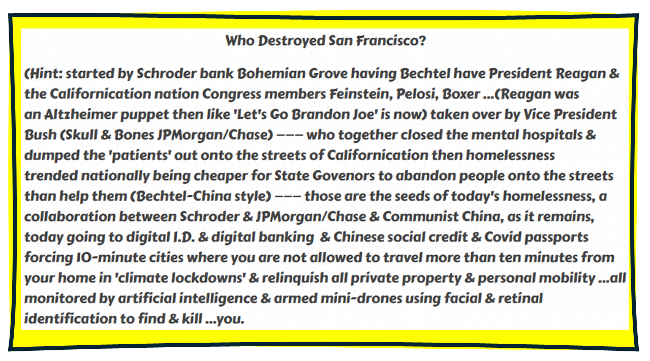 National homelessness brought to you by Schroder bank subsidiary Bechtel plus JPMorganChase