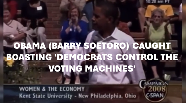 Obama says Democrats control voting machines