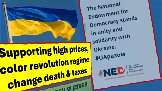 color revolution ... National Endowment for Democracy Deletes Records of Funding Projects in Ukraine ??? Deletion needed to preserve big lie of an unprovoked Russian invasion