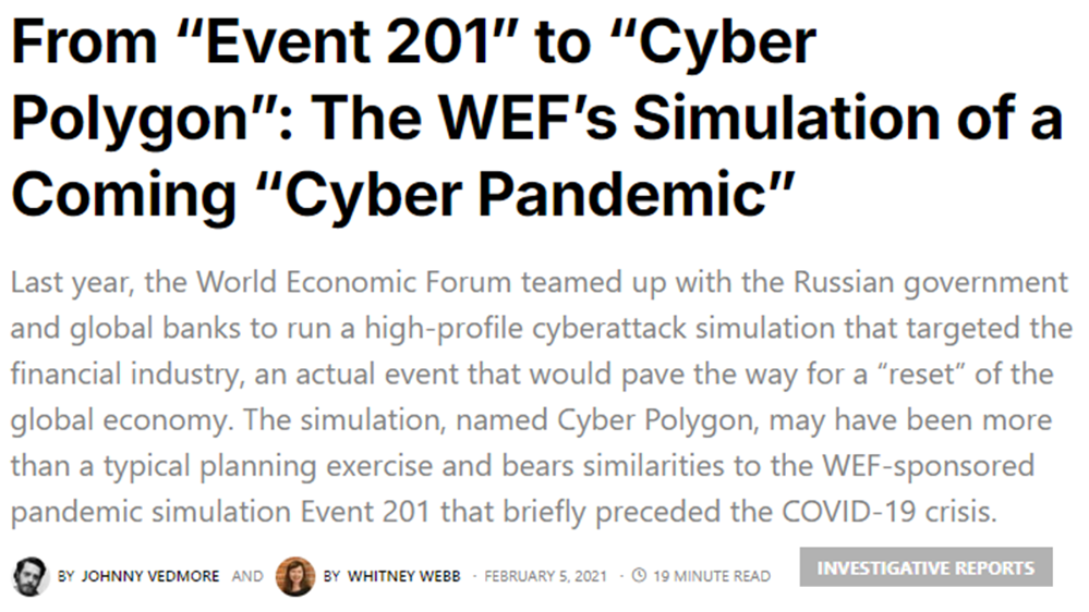 Cyber Pandemic Virus Incoming