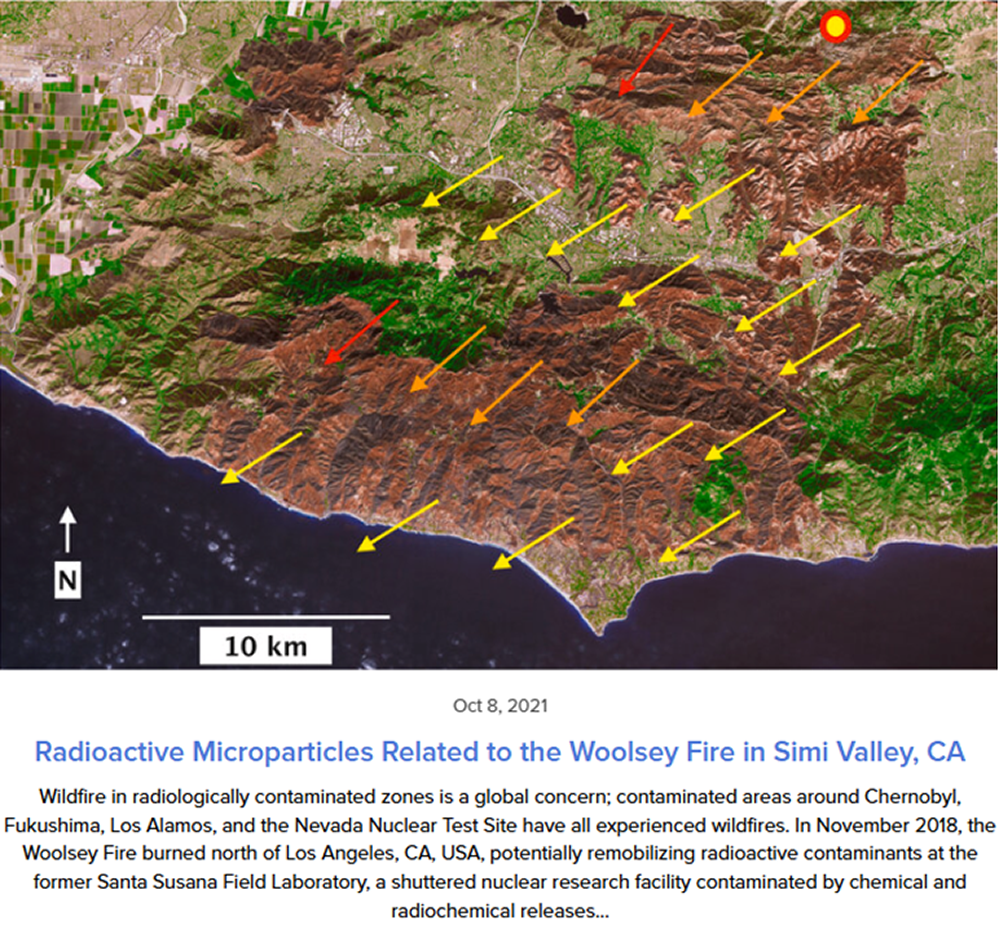 Woolsey fire spreading nuclear contamination