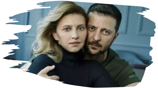 Zelensky & wife, Olena during Vogue Magazine shoot.